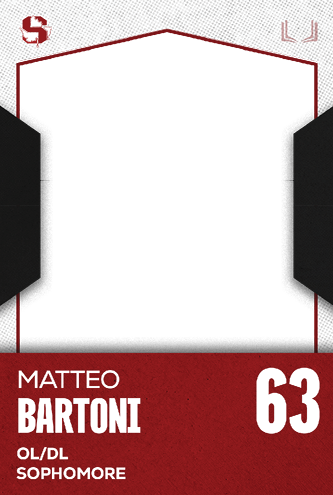 A red and white card with the name Jakob Martinez Jr. on it. Description generated by AI