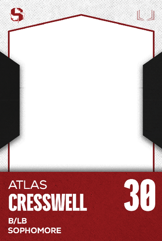 A red and white card with the name Jakob Martinez Jr. on it. Description generated by AI