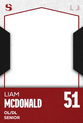 A red and white card with the name Jakob Martinez Jr. on it. Description generated by AI