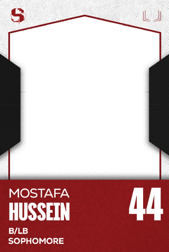 A red and white card with the name Jakob Martinez Jr. on it. Description generated by AI