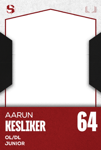 A red and white card with the name Jakob Martinez Jr. on it. Description generated by AI