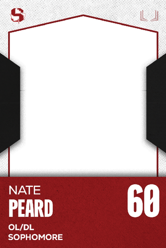 A red and white card with the name Jakob Martinez Jr. on it. Description generated by AI