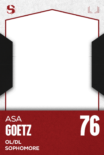 A red and white card with the name Jakob Martinez Jr. on it. Description generated by AI