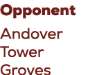 Opponent Andover Tower Groves