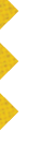 Three yellow diamond-shaped objects with a textured pattern are evenly spaced on a white background. Description generated by AI