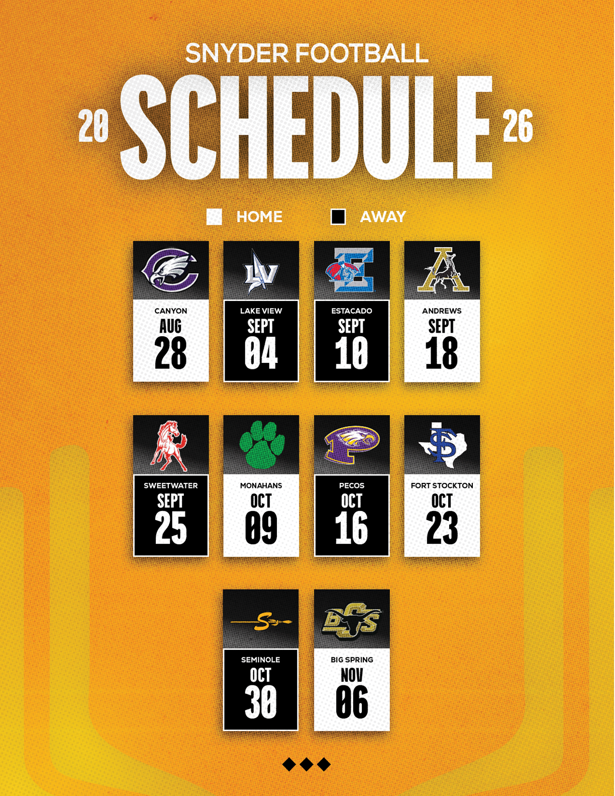 A football schedule for the 2014 season. Description generated by AI