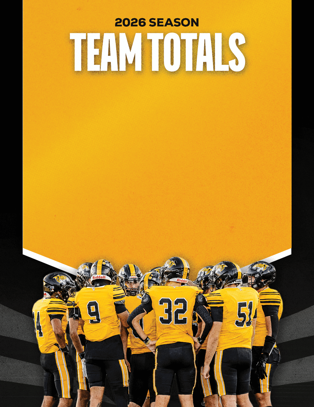 A group of football players standing on a field. Description generated by AI