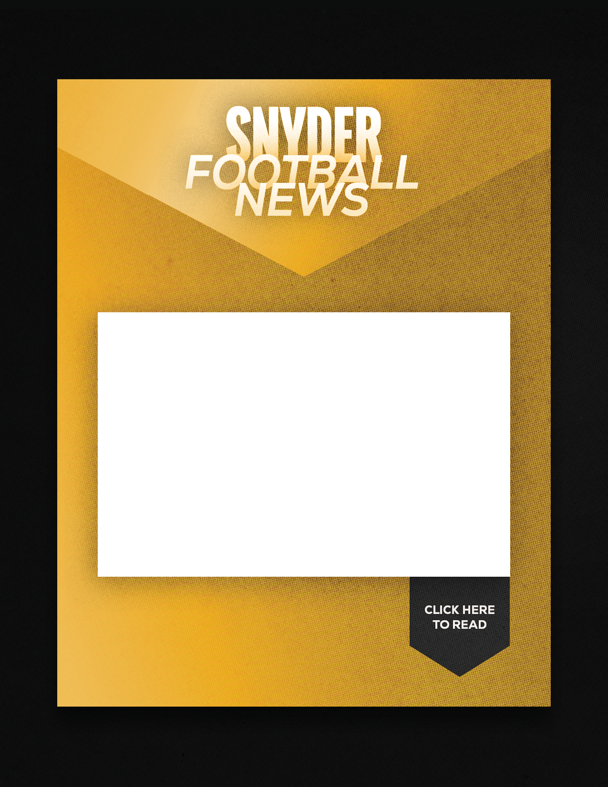 A red and blue sign with a blank space for a headline. Description generated by AI