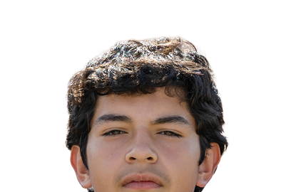 A person with short curly hair wearing a black football jersey with yellow lettering that says “TIGERS" is holding the collar of a yellow undershirt while looking directly at the camera. Description generated by AI