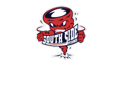 A blue and red logo of a lion with a red mouth. Description generated by AI