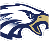 A stylized navy blue and white fish head facing right on a green oval background. Description generated by AI