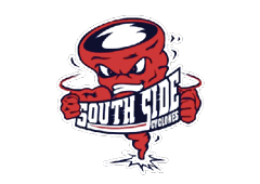 A blue and red logo of a lion with a red mouth. Description generated by AI