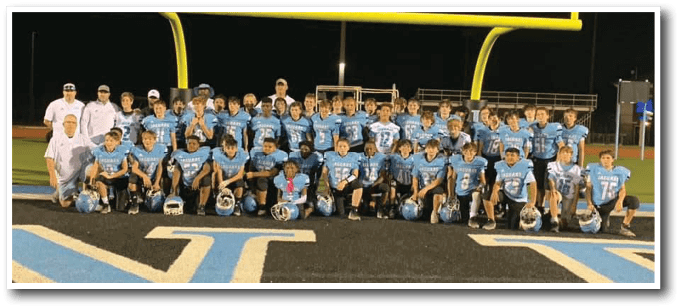 A football team poses for a photo on the field. AI generated content