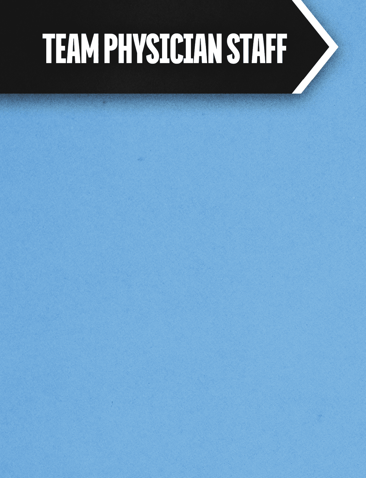 A blue sign with the words “Team Physician Staff" written on it. AI generated content