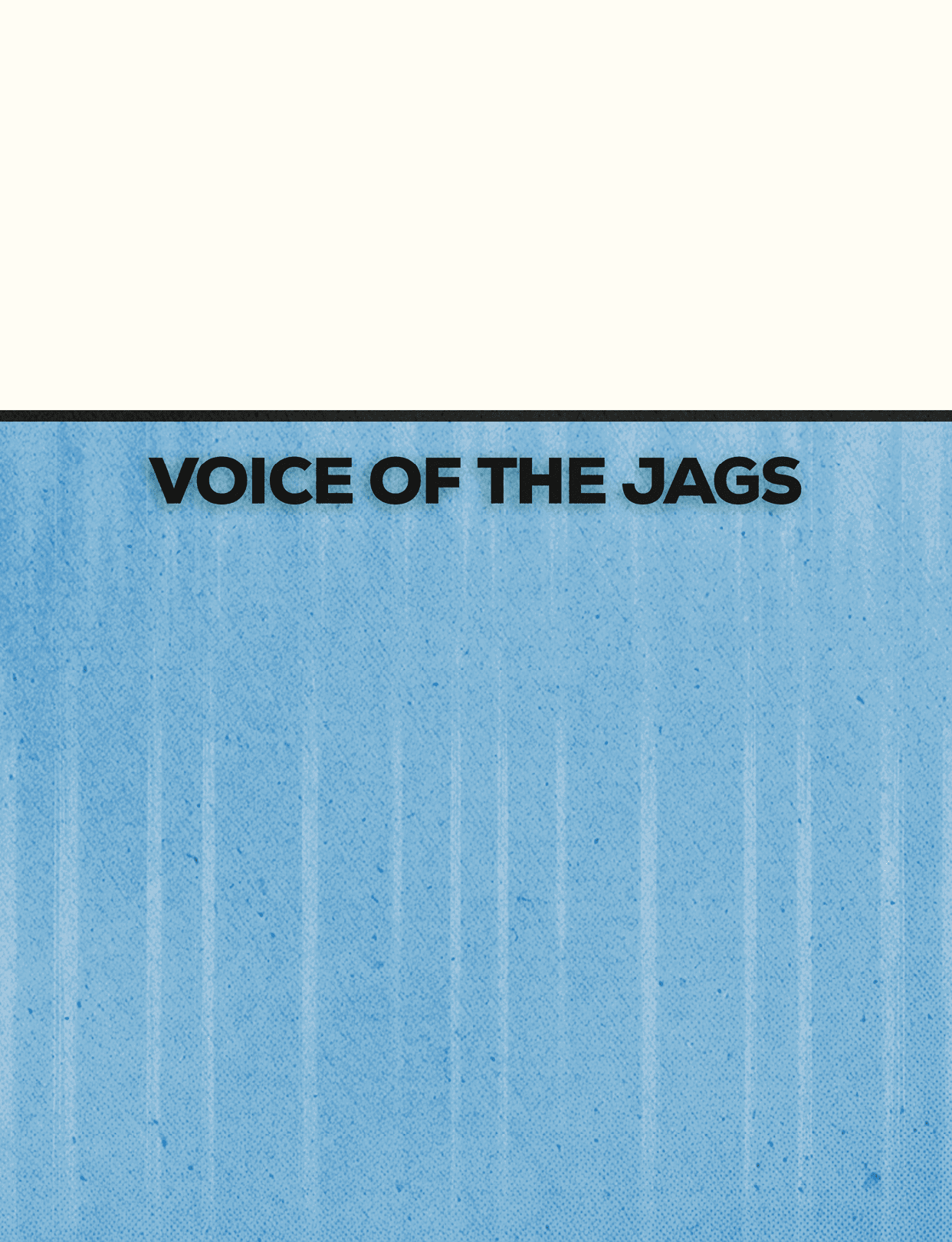 A book cover with the title “Voice of the Jags". AI generated content
