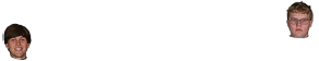 Two young men are sitting next to each other, smiling and posing for a picture. AI generated content