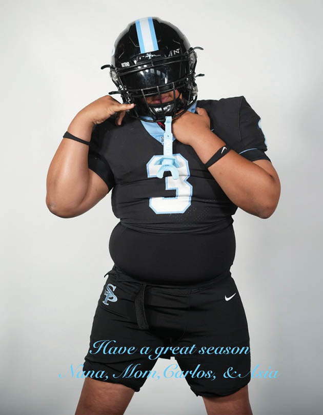 A football player wearing a black helmet and jersey with the number 3 on it. AI generated content
