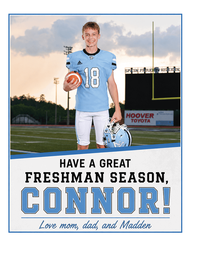 A young man in a football uniform is holding a football. AI generated content