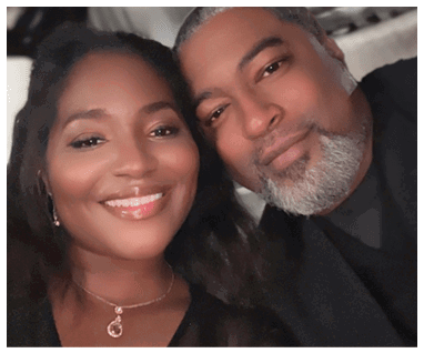 A man and a woman are posing for a picture. AI generated content