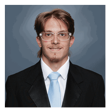 A man wearing a suit and tie with glasses. AI generated content