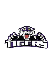 A logo for the Tigers sports team with a tiger's head and claws. AI generated content