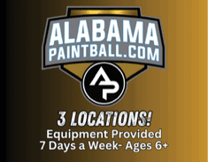 A logo for Alabama Paintball Com, with a black and gold color scheme. AI generated content