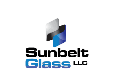 A logo for a company called Glass is displayed on a black background. AI generated content