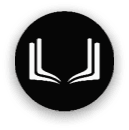 A black and white image of a book with a white letter “U" on the left side and a white letter "L" on the right side. AI generated content