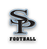 A logo for a college sports team is displayed in black and blue. AI generated content