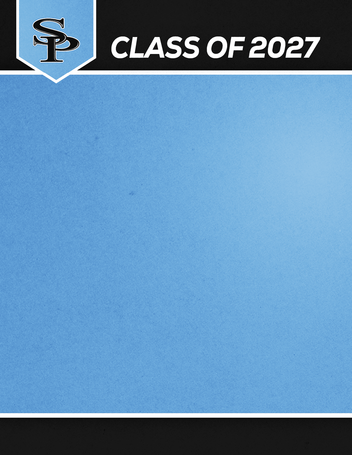A blue sky background with a white S on it. AI generated content