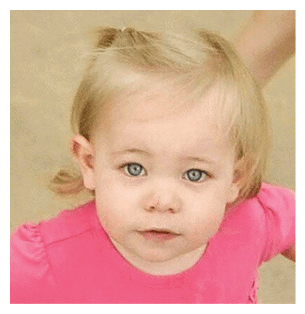 A young girl wearing a pink shirt and holding a person's hand. AI generated content