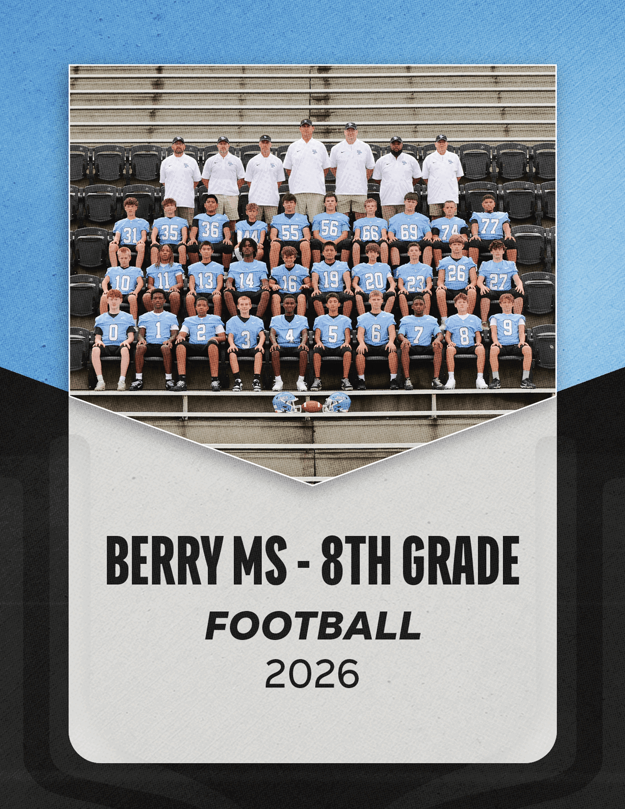 A football team poses for a picture. AI generated content