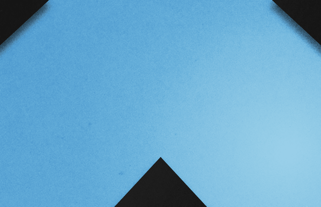 A blue and black image of a triangle. AI generated content