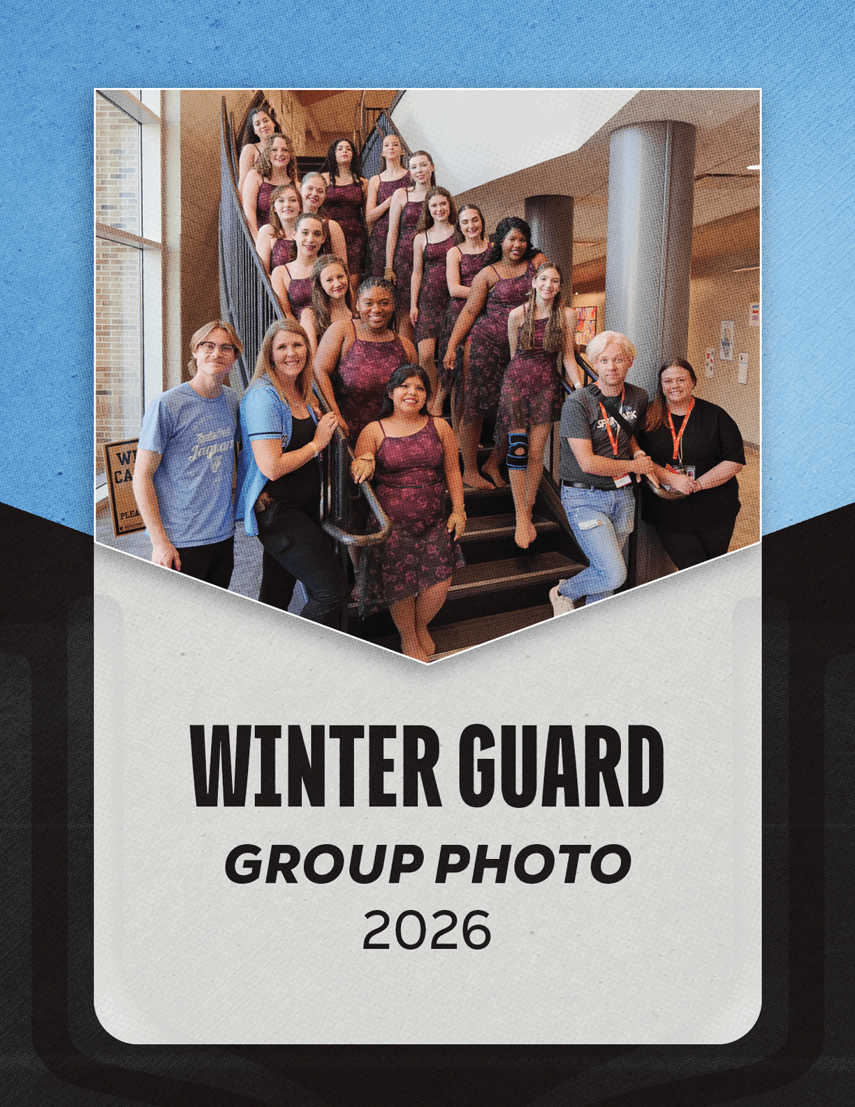 A group of women in a dance group pose for a photo. AI generated content