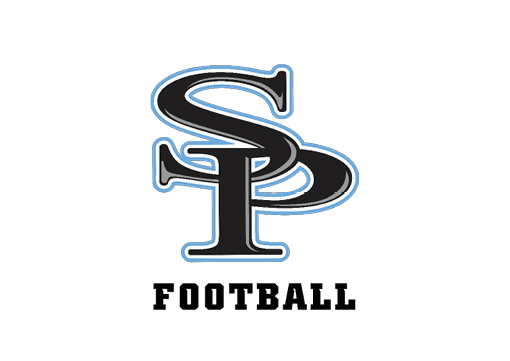A logo for a college or university with the letters S and P in black and blue. AI generated content