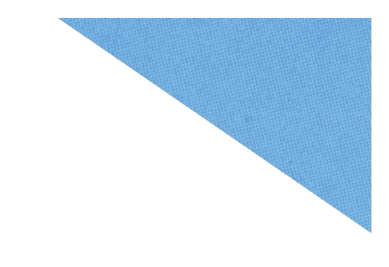 A blue right triangle with a textured pattern is positioned against a white background. Description generated by AI