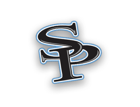 A stylized black and white logo with the letters S and P overlapping and outlined in light blue. Description generated by AI