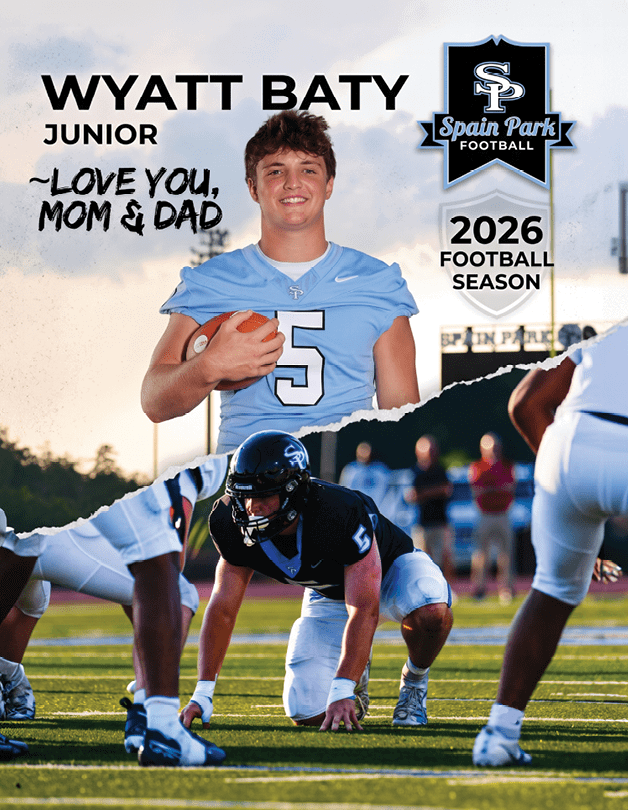 A football player in a blue jersey with the number 5 on it is holding a football. AI generated content