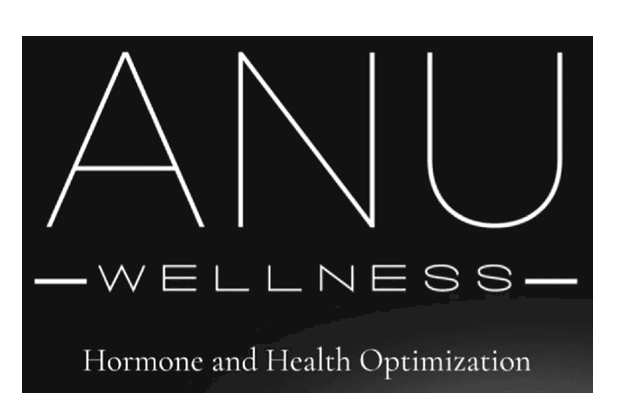 The image displays the letters “ANU" in a thin, white, modern sans-serif font on a black background. Description generated by AI