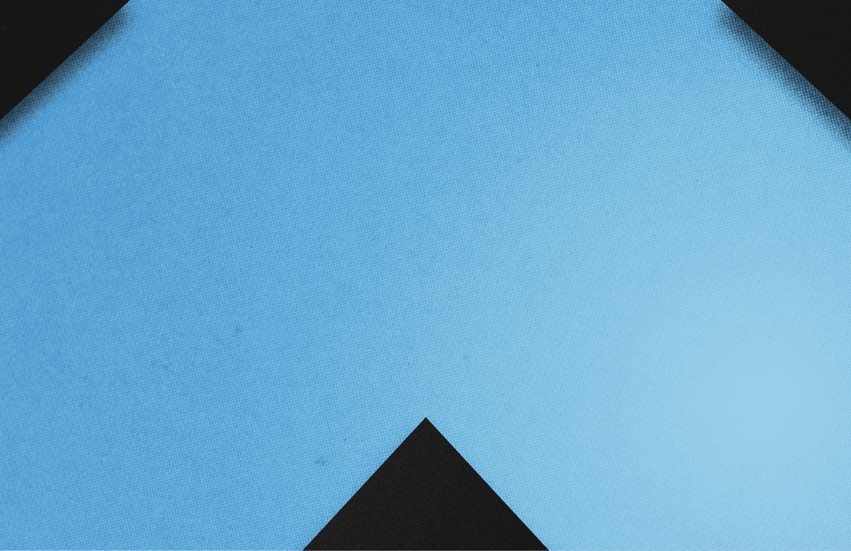 A blue and black image of a triangle. AI generated content