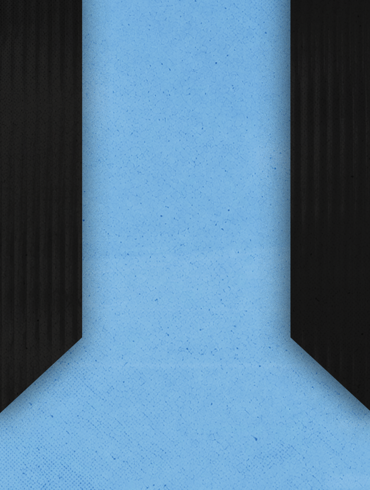 Three black and white images of a man's body are displayed on a blue background. AI generated content