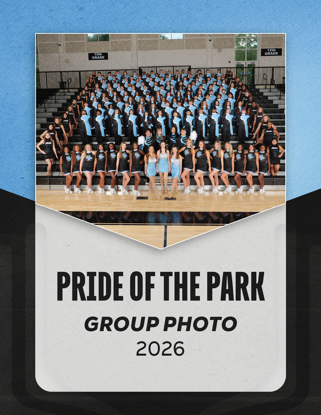 A group photo of a cheerleading squad in 2026. AI generated content