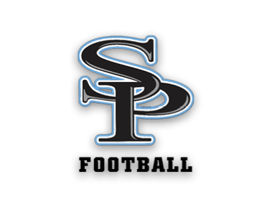 A logo for a college sports team is displayed in black and blue. AI generated content