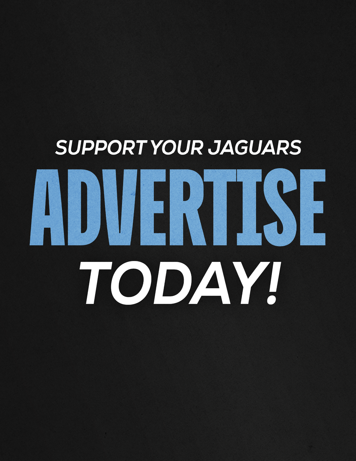 A sign encouraging people to support the Jaguars advertisement. AI generated content