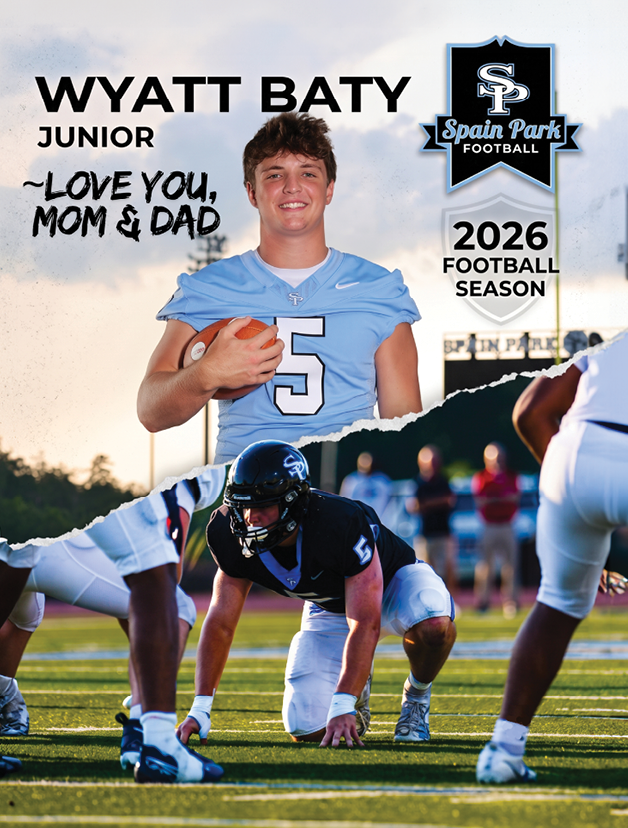 A football player in a blue jersey with the number 5 on it is holding a football. AI generated content