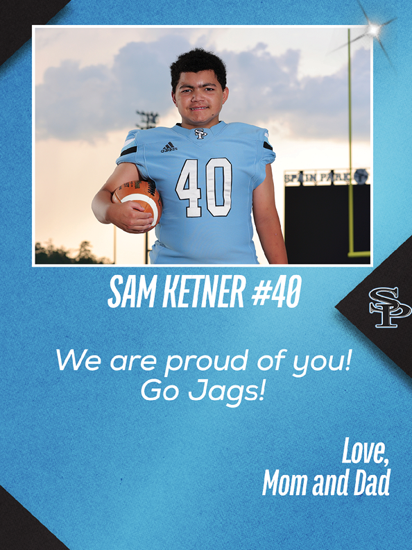 A football player wearing a blue jersey with the number 49 on it. AI generated content