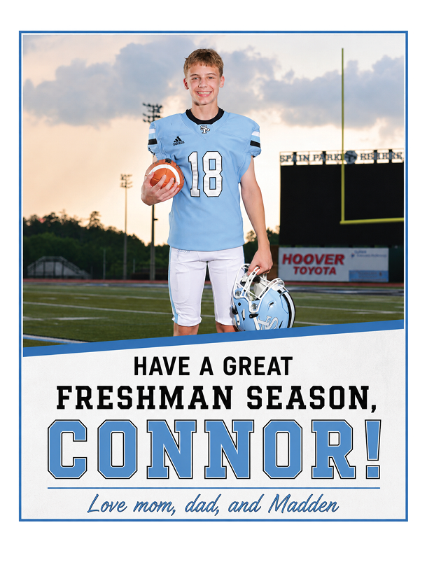 A young man in a football uniform is holding a football. AI generated content