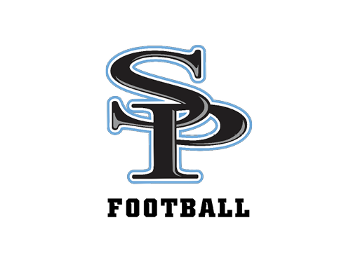 A logo for a college or university with the letters S and P in black and blue. AI generated content