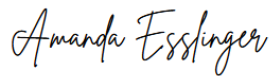 The name “Amanda Tsinginger" is written in cursive on a white background. AI generated content