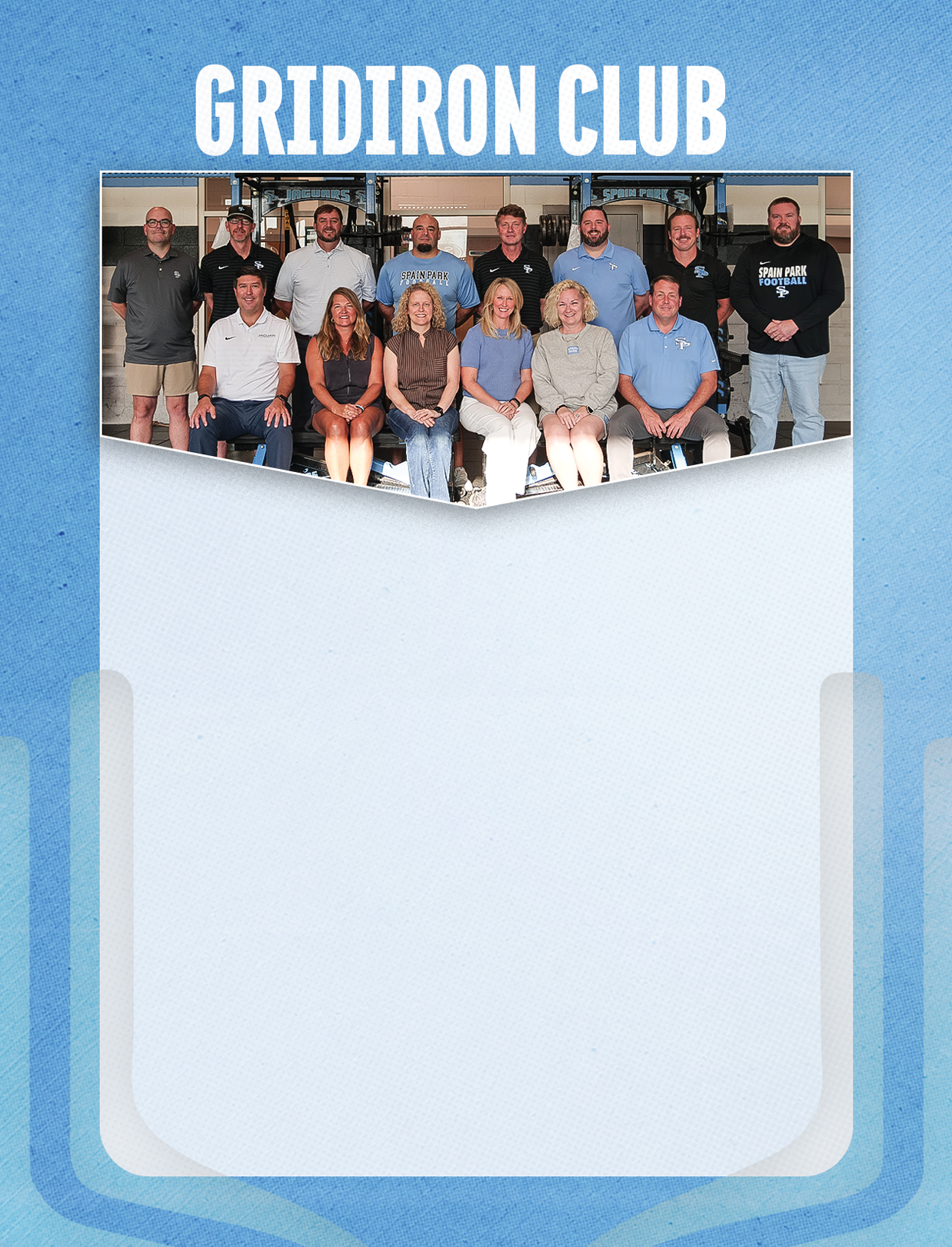 A group of people posing for a photo in front of a white wall. AI generated content